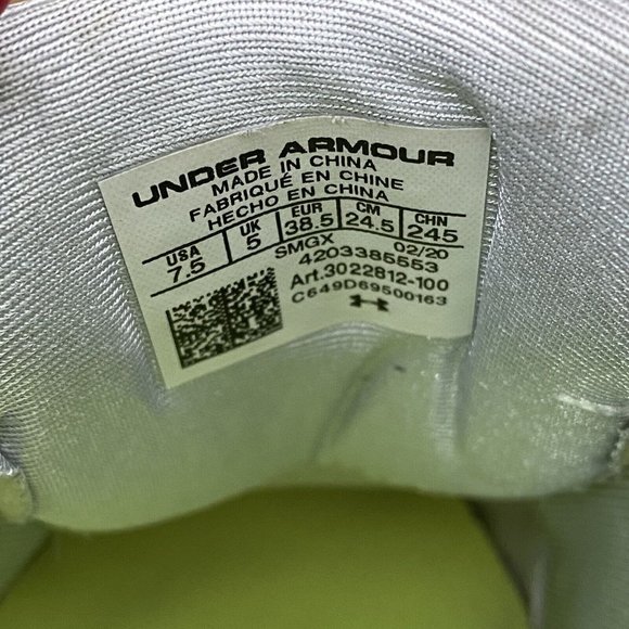 Under Armour Forge 96 HL Irid Womens 7.5 Synthetic Lace Up Trainers 3022812 100 - Picture 11 of 11